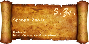 Sponga Zsolt névjegykártya