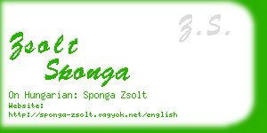zsolt sponga business card